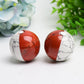 1.5" Red Jasper Howlite Poke Ball Crystal Sphere Bulk Wholeslae  Wholesale Crystals
