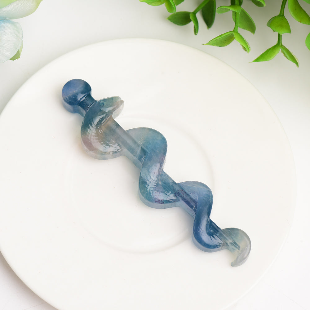 3.7" Fluorite Sword with Snake Ceystal Carving Bulk Wholesale  Wholesale Crystals