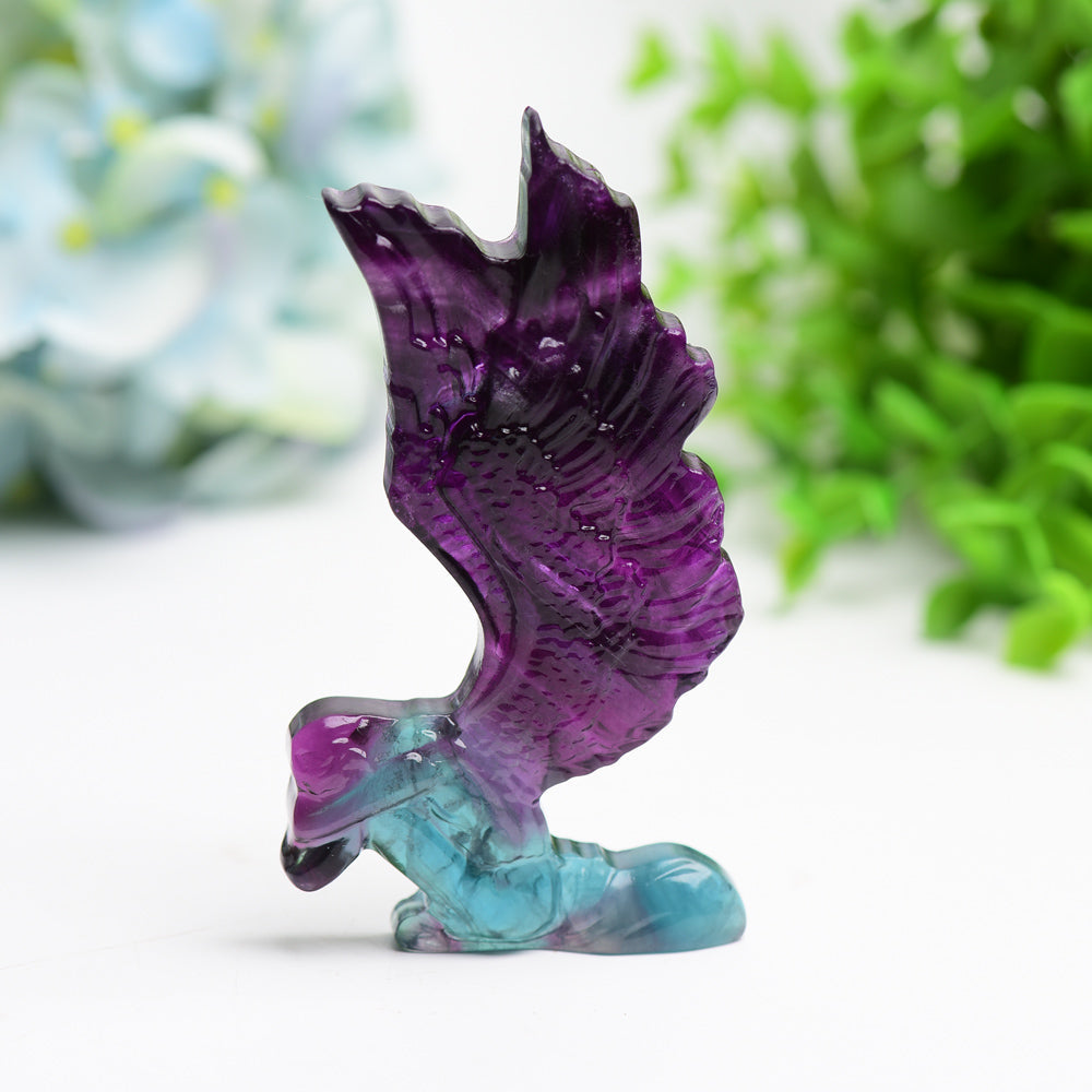 3.7" Rainbow Fluorite Butterfly Fairy Crystal Carving Bulk Wholesale  Wholesale Crystals