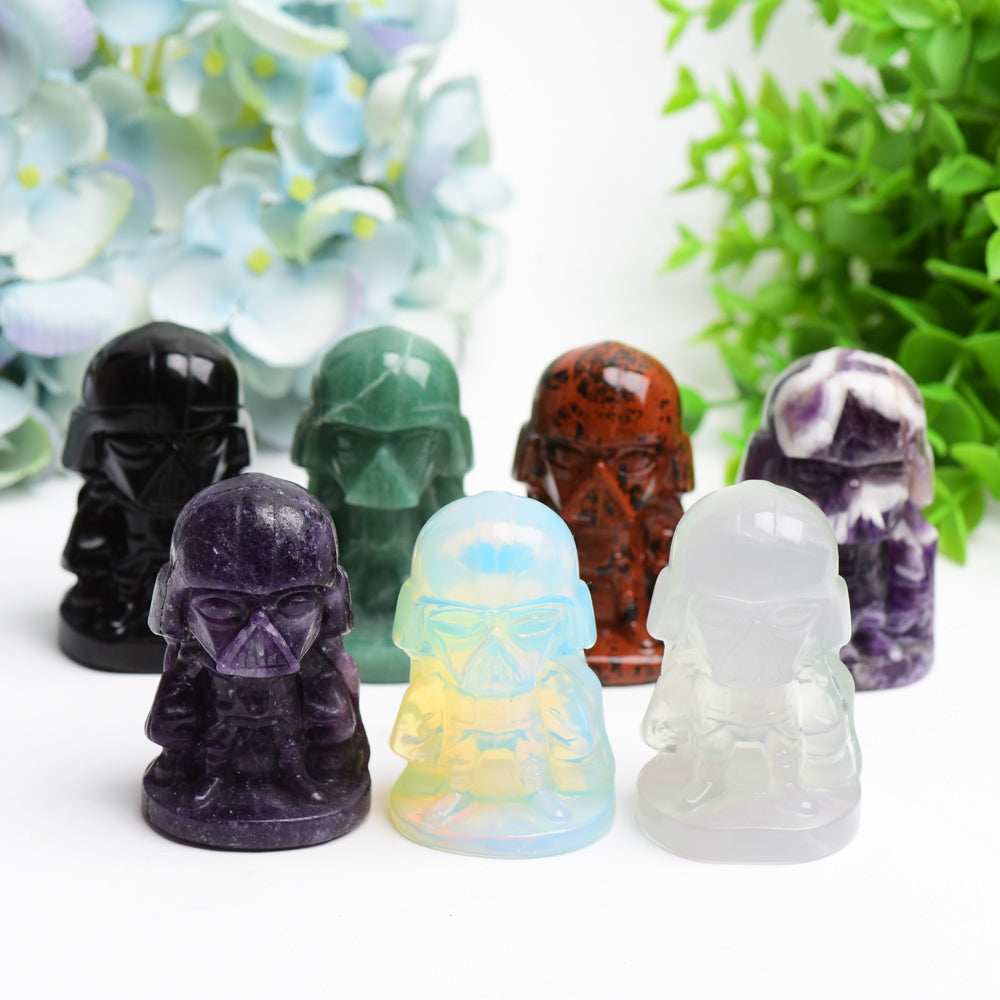 2.5" Mixed Crytsal Darth Vader Crystal Carving Bulk Wholesale  Wholesale Crystals