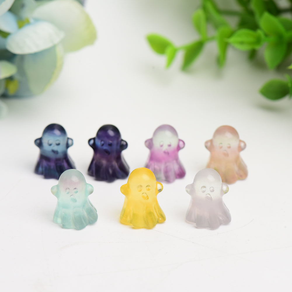 20mm Mini Fluorite Ghost Crystal Carving Bulk Wholesale  Wholesale Crystals