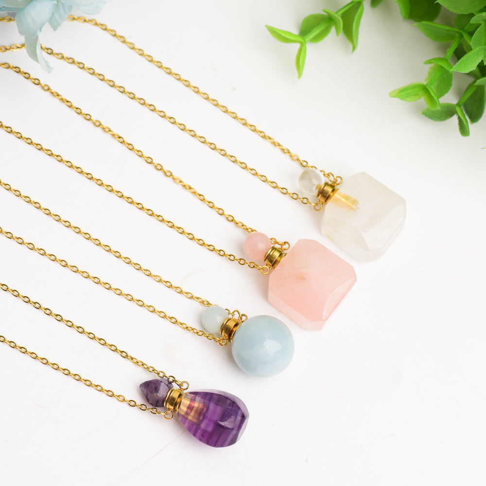 Mixed Crystal Necklace with Perfume Bottle  Wholesale Crystals