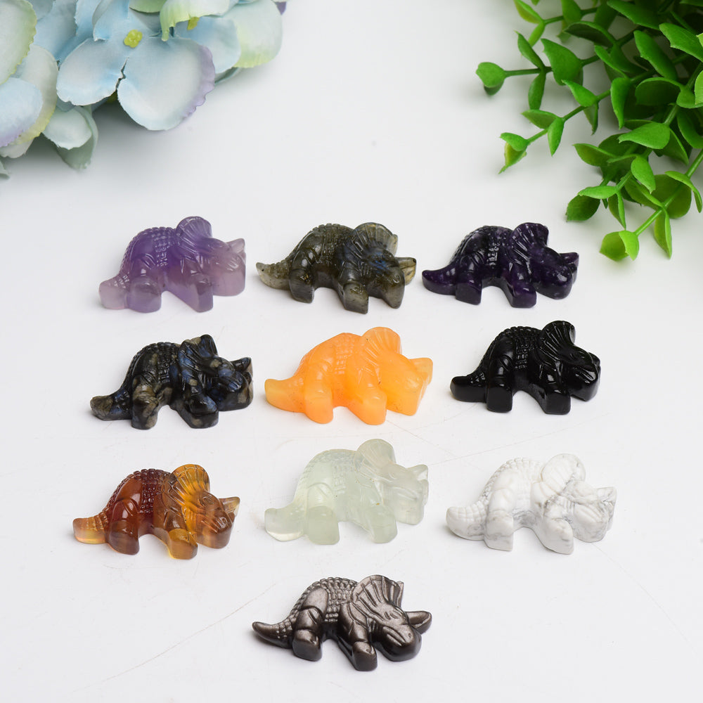 1.6" Mixed Crystal Dinosaur Carving Bulk Wholesale  Wholesale Crystals