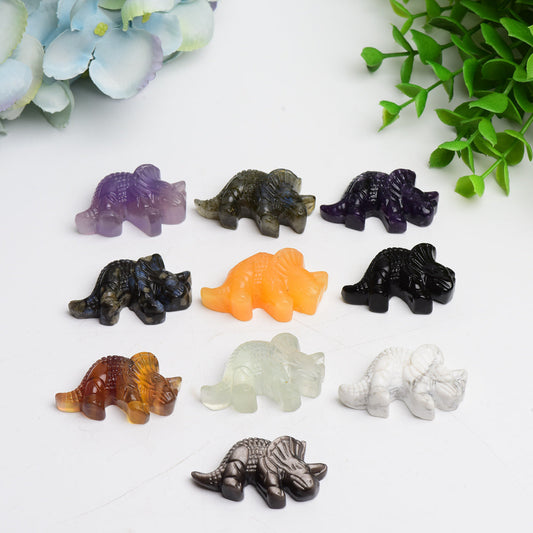 1.6" Mixed Crystal Dinosaur Carving Bulk Wholesale  Wholesale Crystals