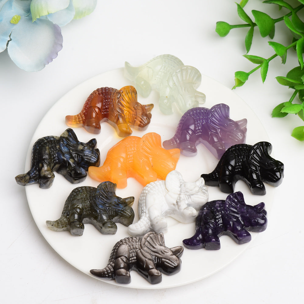 1.6" Mixed Crystal Dinosaur Carving Bulk Wholesale  Wholesale Crystals