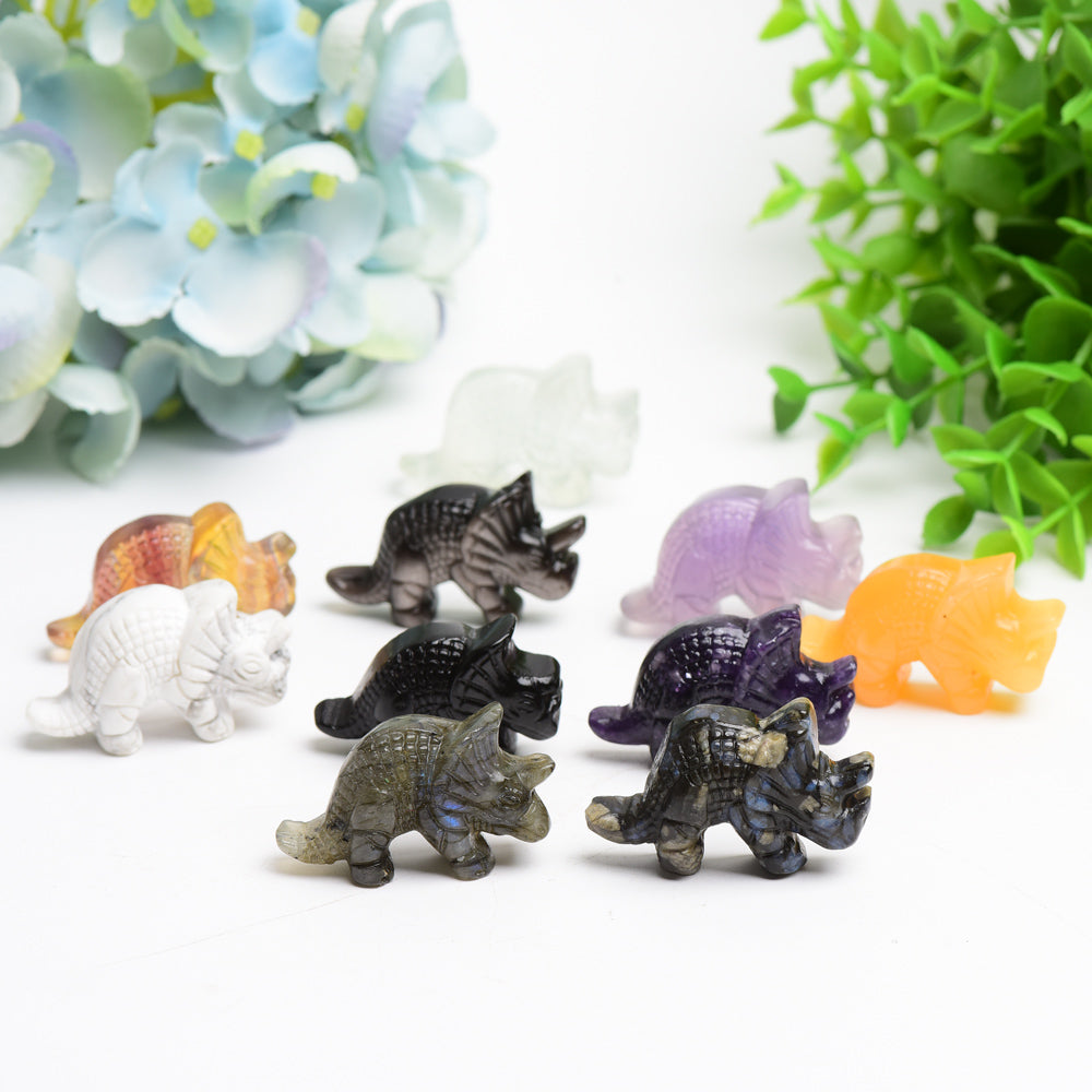 1.6" Mixed Crystal Dinosaur Carving Bulk Wholesale  Wholesale Crystals