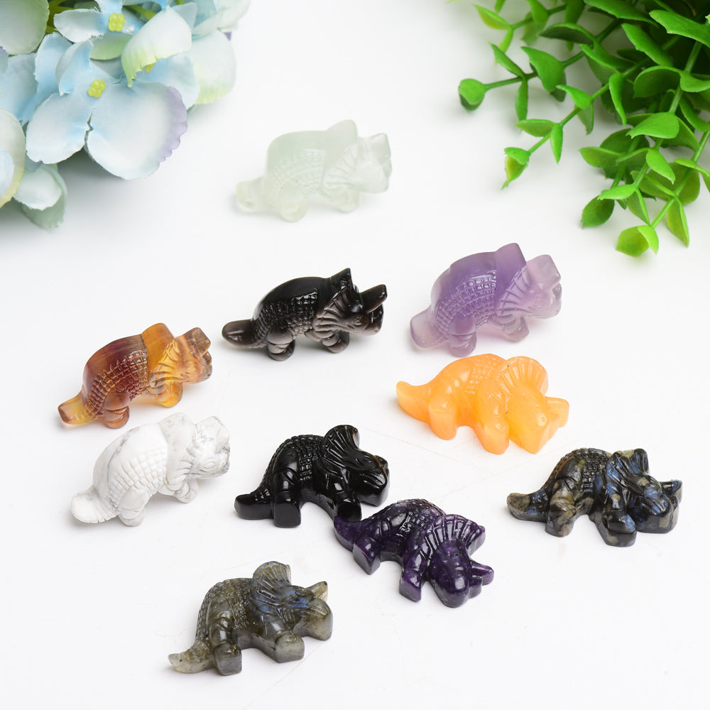 1.6" Mixed Crystal Dinosaur Carving Bulk Wholesale  Wholesale Crystals