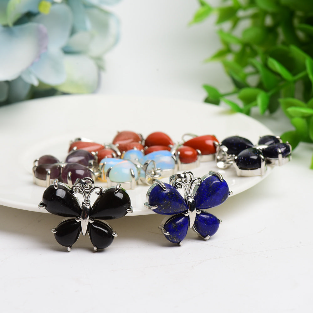 Mixed Crystal New Design Butterfly Shape Pendant Bulk Wholesale  Wholesale Crystals