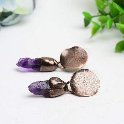 Amethyst Rose Quartz Crystal Earrings Bulk Wholesale  Wholesale Crystals