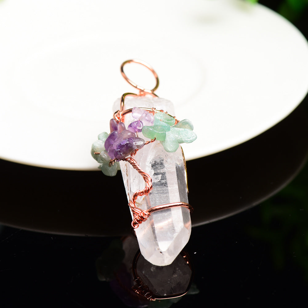 Clear Quartz Life Tree Crystal Pendant Bulk Wholesale  Wholesale Crystals