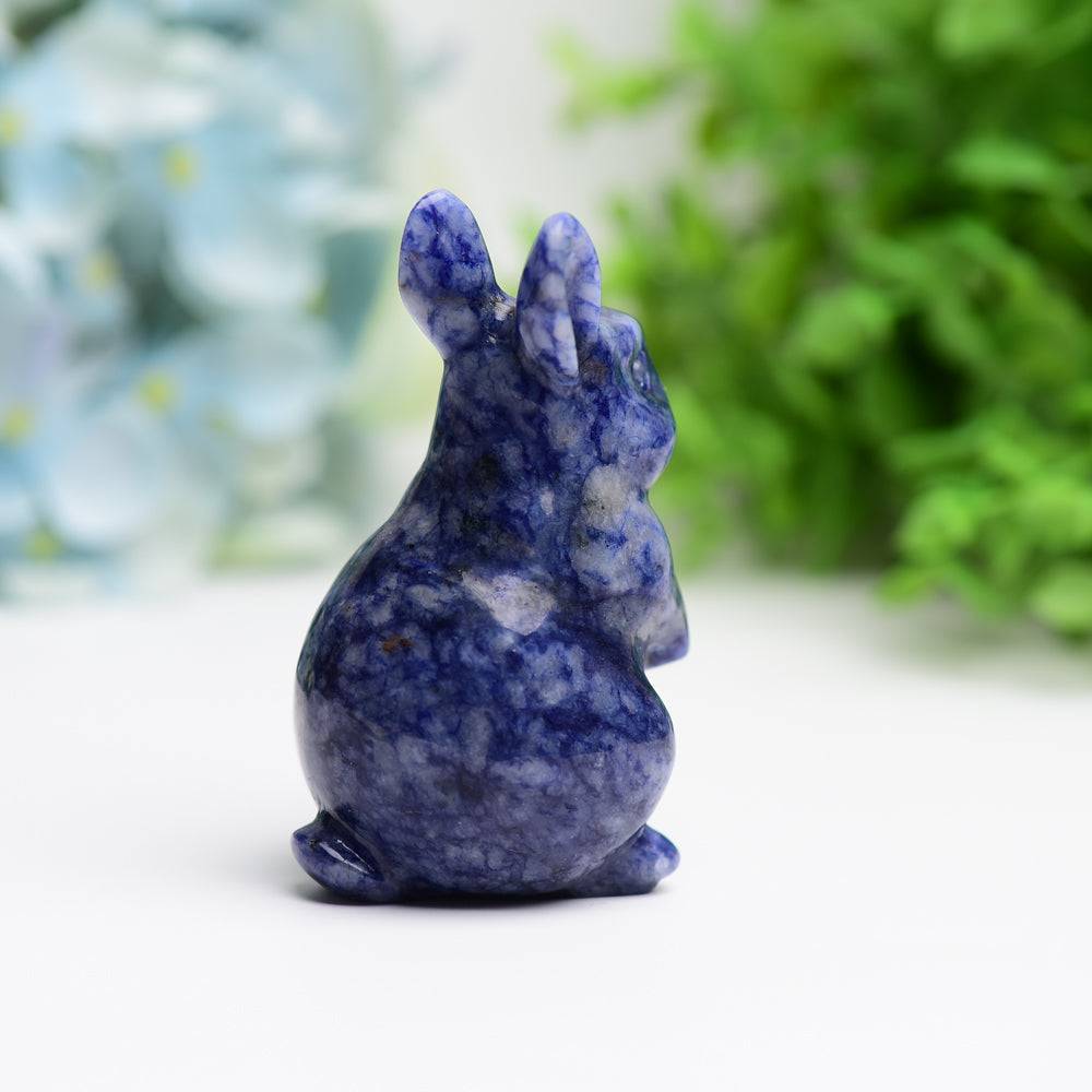 3.0" Sodalite Rabbit Animal Crystal Carving  Wholesale Crystals