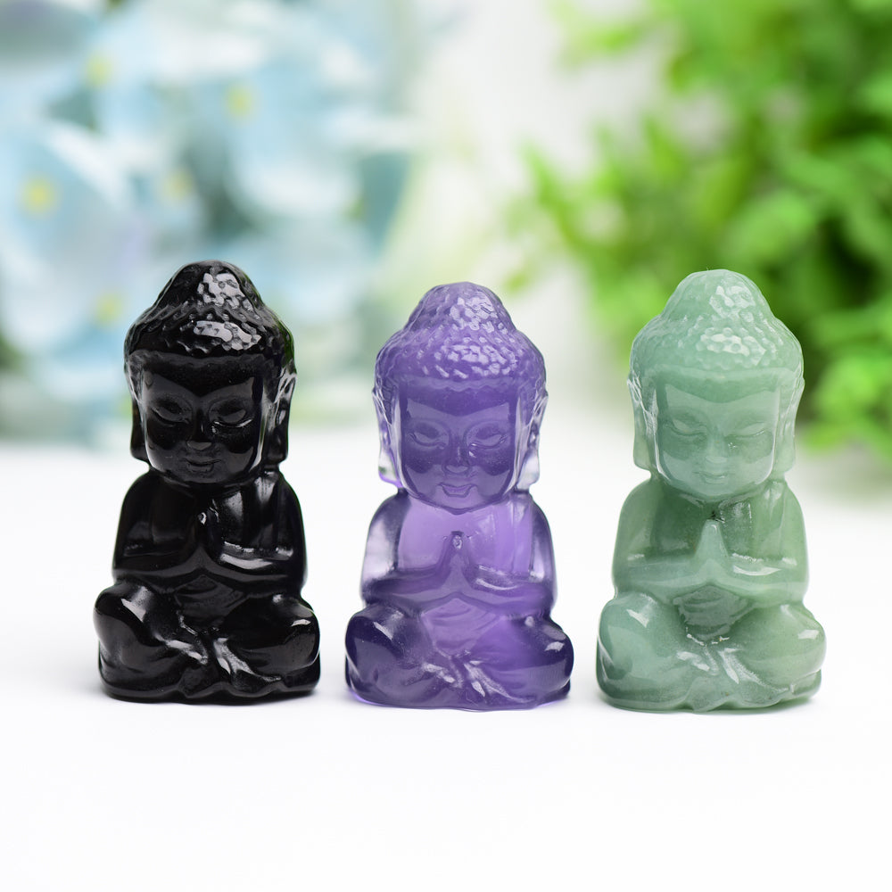 2.3" Buddha Crystal Carving  Wholesale Crystals