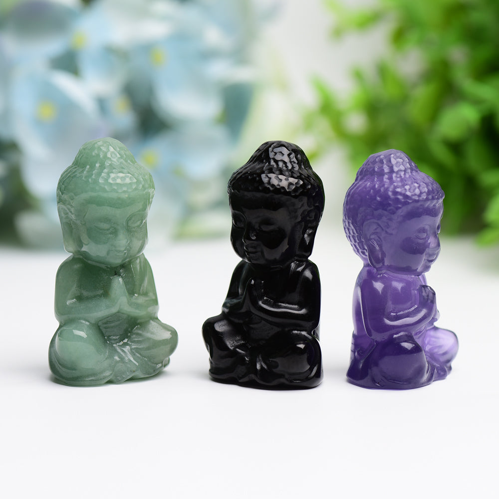 2.3" Buddha Crystal Carving  Wholesale Crystals