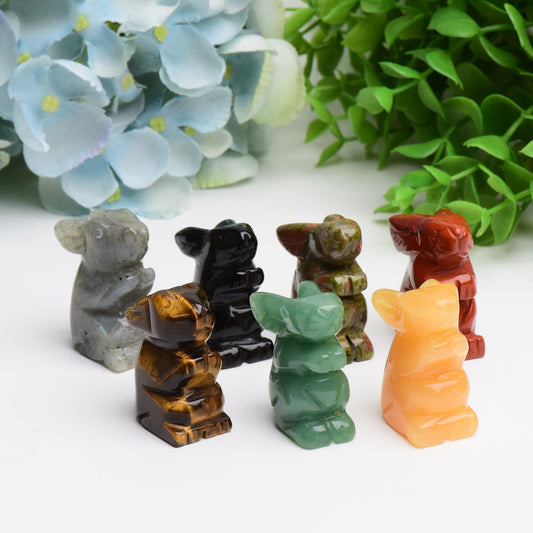 1.5" Rabbit Animal Crystal Carving  Wholesale Crystals