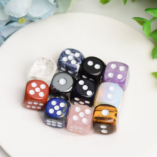 0.5" Mixed Crytsal Dice Crystal Carving  Wholesale Crystals