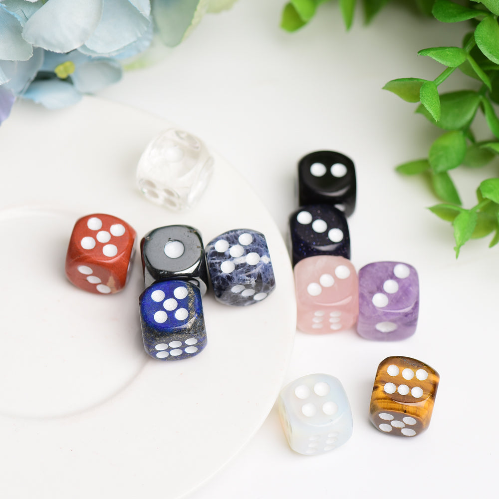 0.5" Mixed Crytsal Dice Crystal Carving  Wholesale Crystals