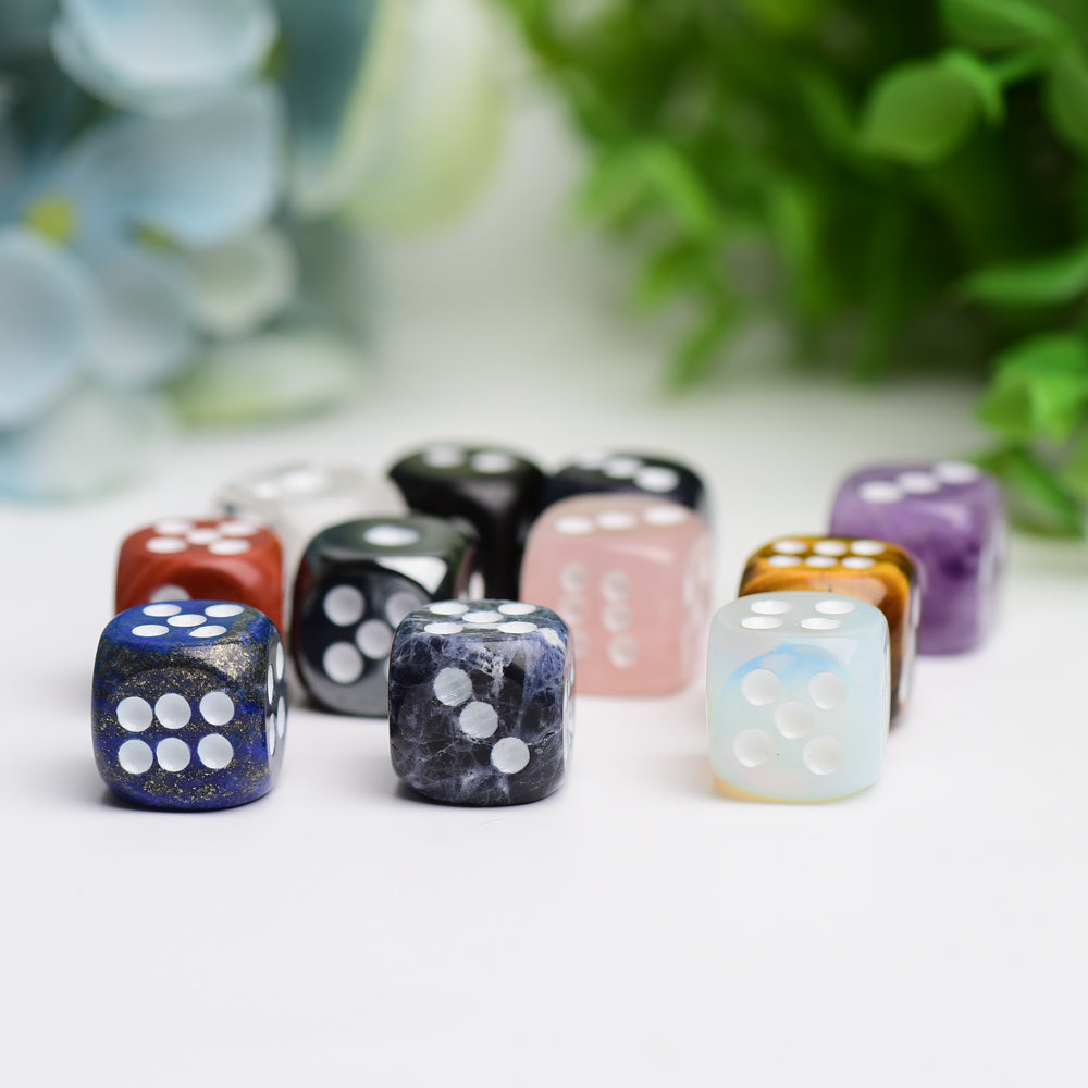 0.5" Mixed Crytsal Dice Crystal Carving  Wholesale Crystals