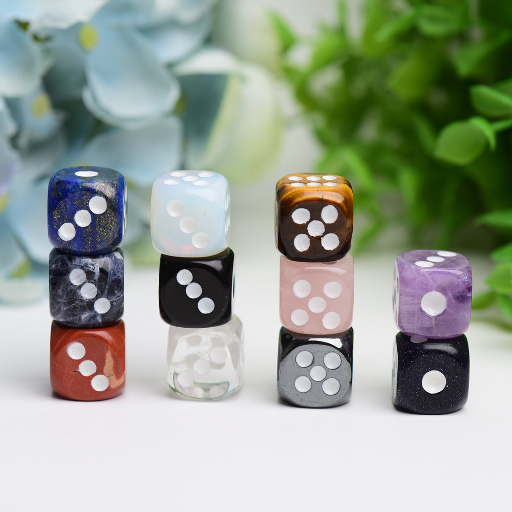 0.5" Mixed Crytsal Dice Crystal Carving  Wholesale Crystals