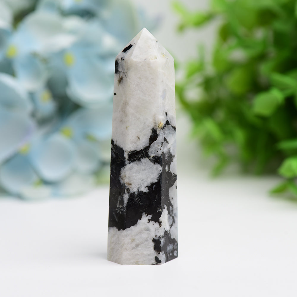 2.5"-4.5" Black Moon Stone Crystal Point Bulk Wholesale  Wholesale Crystals