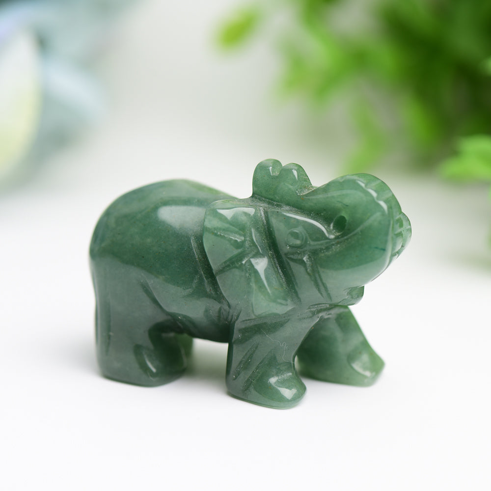 2.0" Mixed Crystal Elephant Animal Crystal Carving  Wholesale Crystals