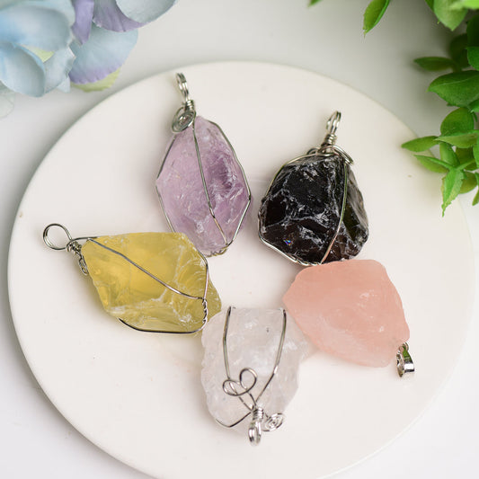 Raw Stone Crystal Pendant  Wholesale Crystals