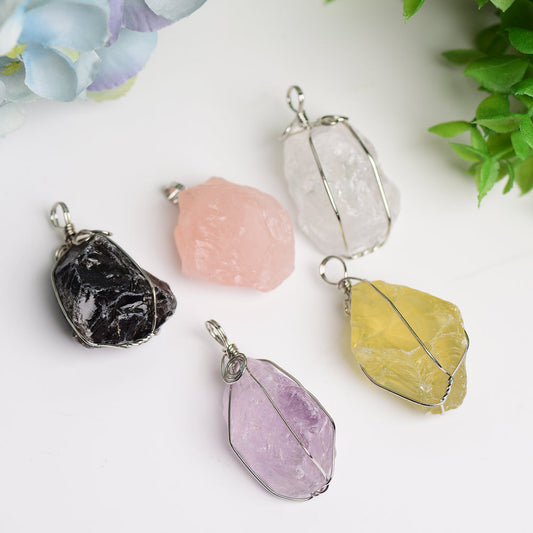 Raw Stone Crystal Pendant  Wholesale Crystals