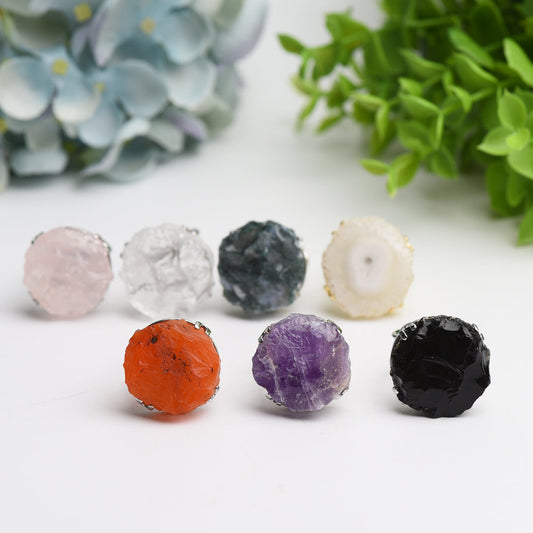 Mixed Raw Stone Ring Bulk Wholesale  Wholesale Crystals