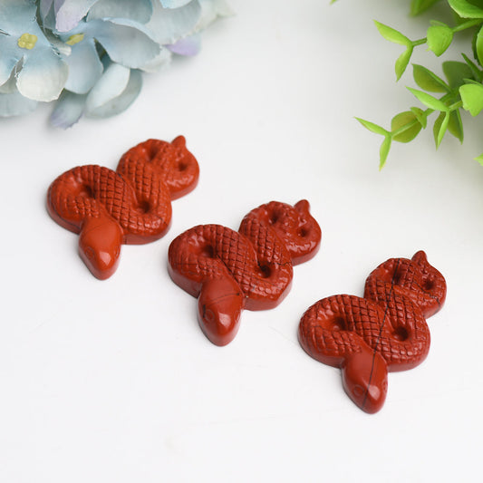 2.0" Red Jasper Snake Crystal Carving Bulk Wholesale  Wholesale Crystals