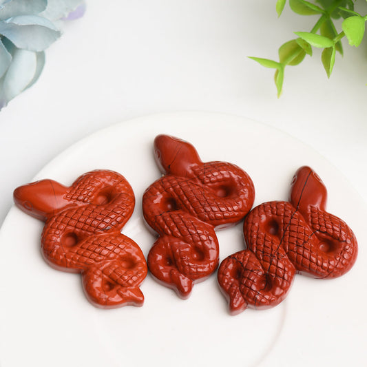 2.0" Red Jasper Snake Crystal Carving Bulk Wholesale  Wholesale Crystals