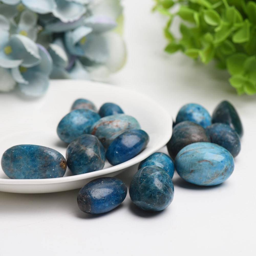 25-30mm Blue Appatite Crystal Tumbles Bag Bulk Wholesale  Wholesale Crystals