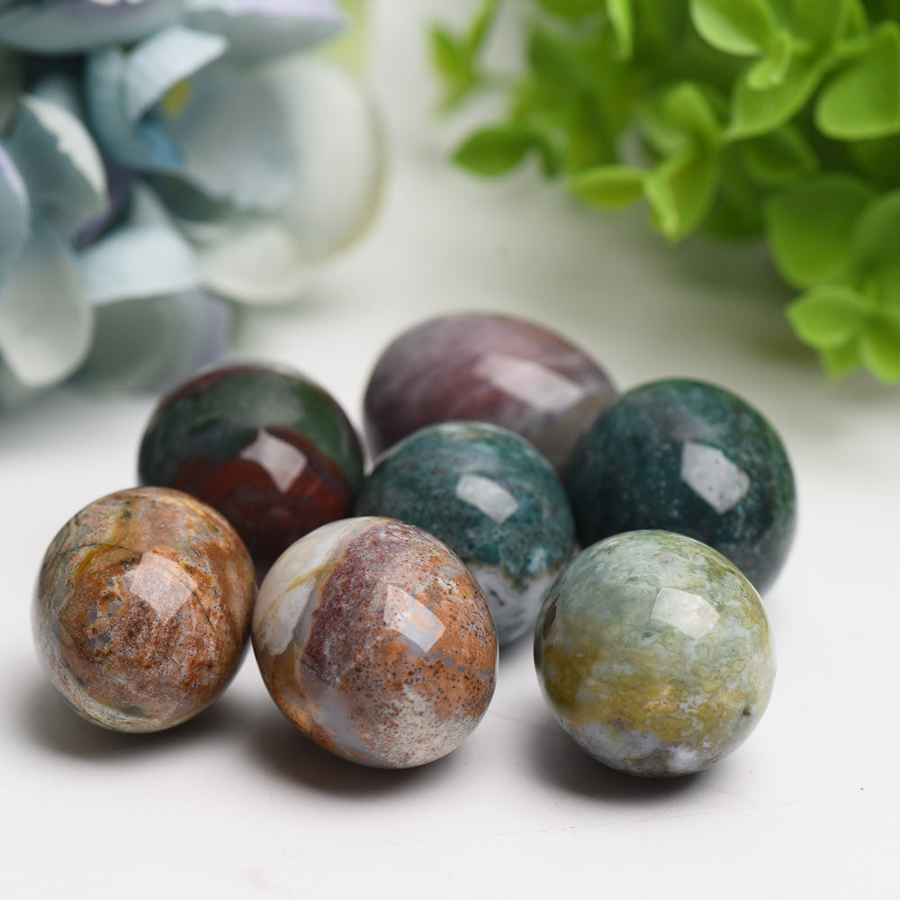 1.2" Ocean Jasper Egg Crystal Carving Bulk Wholesale  Wholesale Crystals