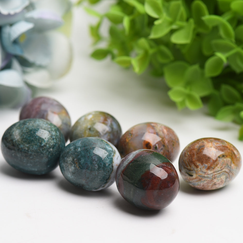 1.2" Ocean Jasper Egg Crystal Carving Bulk Wholesale  Wholesale Crystals