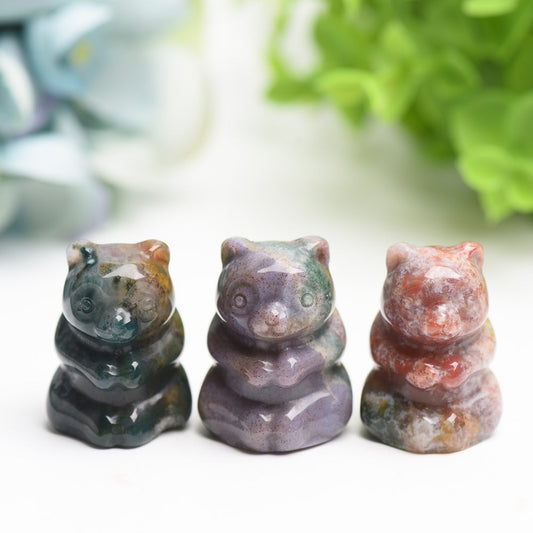 1.35" Ocean Jasper Bear Crystal Carving Bulk Wholesale  Wholesale Crystals