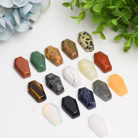 1.2" Mixed Crystal Coffin Carving Bulk Wholesale  Wholesale Crystals