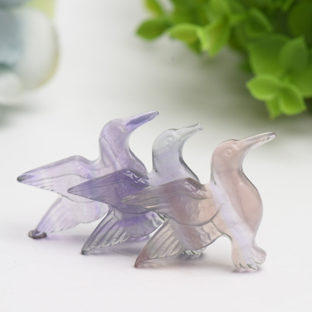 1.5" Fluorite Hummingbird Crystal Carving Bulk Wholesale  Wholesale Crystals