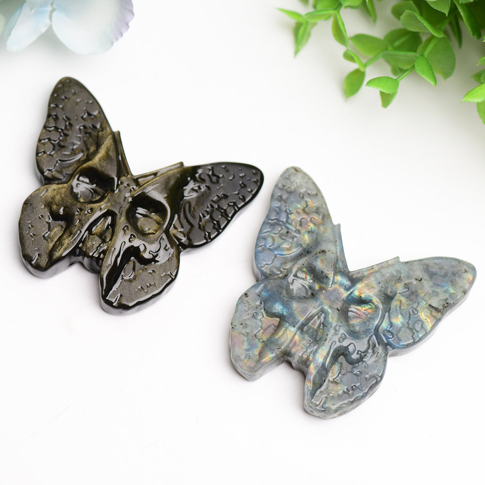 3.0" Labradorite & Golden Obsidian Butterfly Carving Bulk Wholesale  Wholesale Crystals