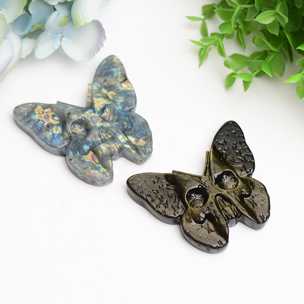 3.0" Labradorite & Golden Obsidian Butterfly Carving Bulk Wholesale  Wholesale Crystals