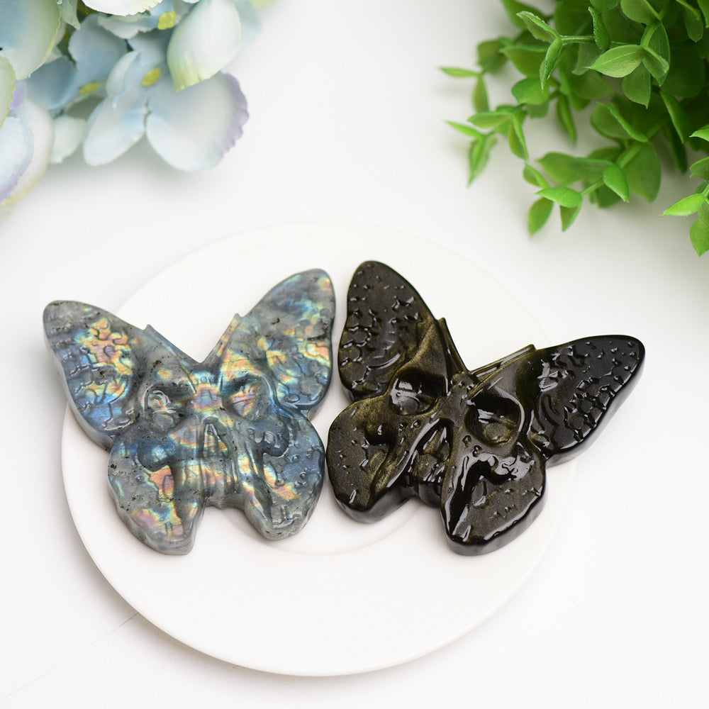 3.0" Labradorite & Golden Obsidian Butterfly Carving Bulk Wholesale  Wholesale Crystals