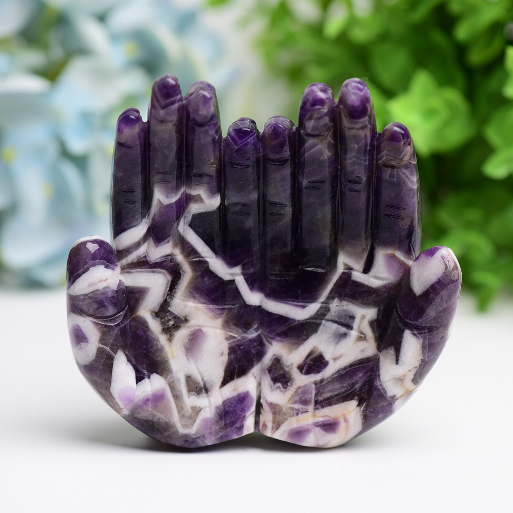 4.2" Mixed Crytsal Buddha Hand Crystal Carving  Wholesale Crystals