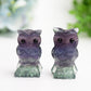 2.4" Rainbow Fluorite Owl Carving Bulk Wholesale  Wholesale Crystals