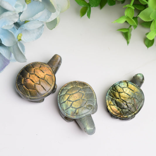 1.6" Labradorite Turtle Animal Crystal Carving  Wholesale Crystals