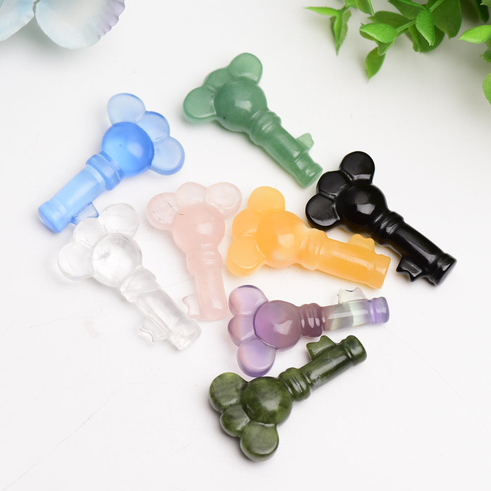 2.0" Mixed Crystal Carving Key Bulk Wholesale  Wholesale Crystals