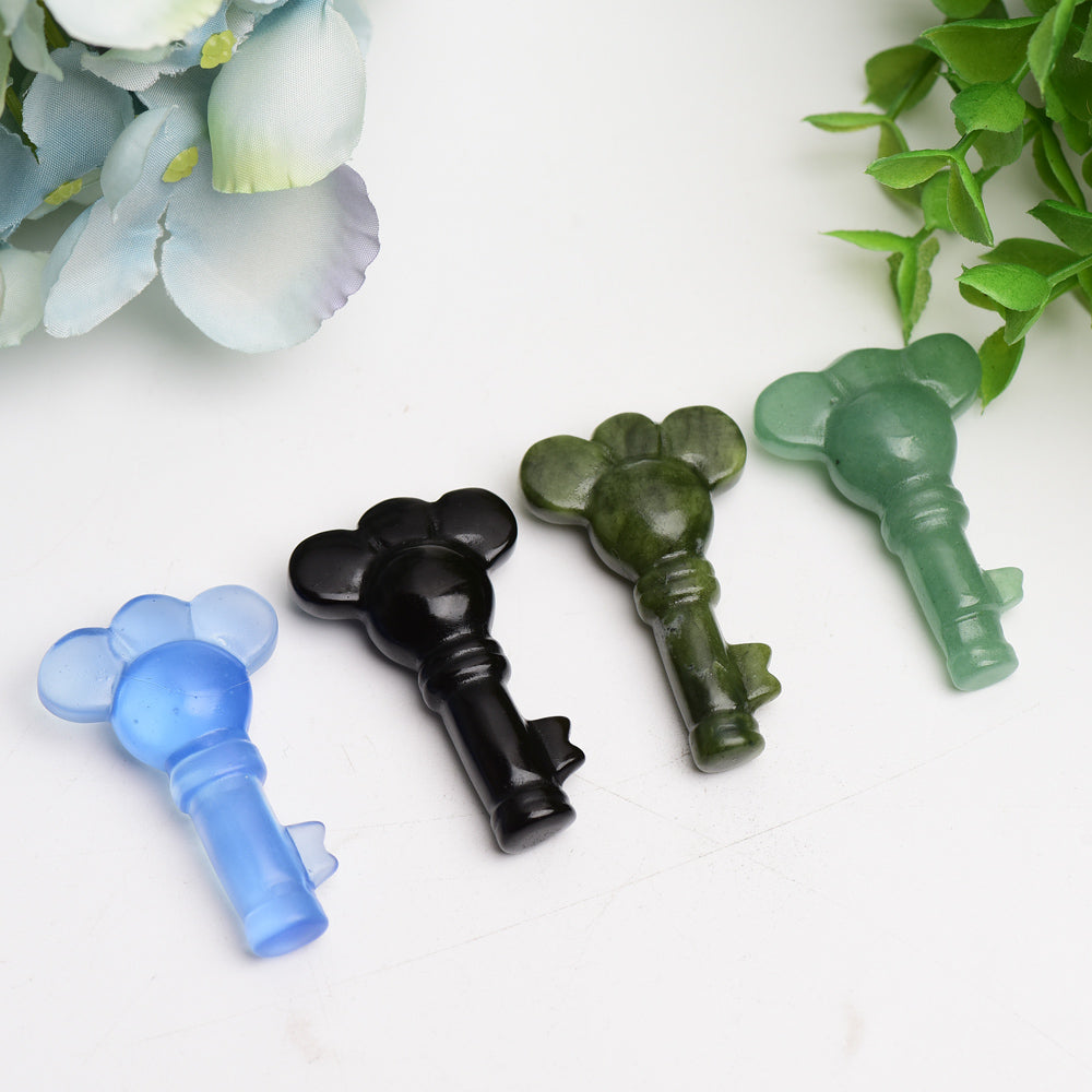 2.0" Mixed Crystal Carving Key Bulk Wholesale  Wholesale Crystals