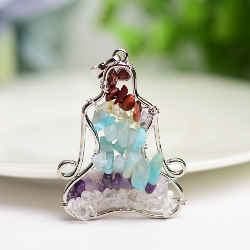 1.8" Chakra Crystal Pendant Bulk Wholesale  Wholesale Crystals