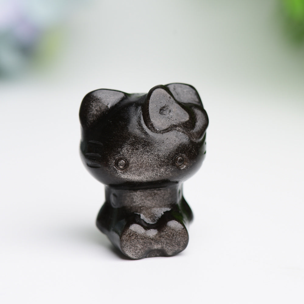 1.3" Mini Hello Kitty Cat Crystal Carving Bulk Wholesale  Wholesale Crystals