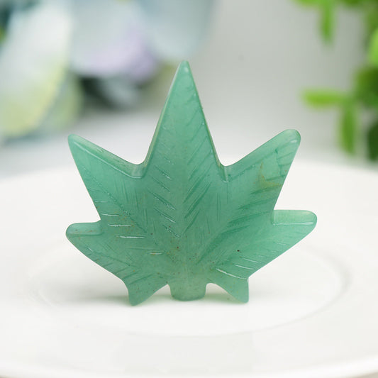 1.7" Mixed Crystal Maple Leaf Crystal Carving Bulk Wholesale  Wholesale Crystals