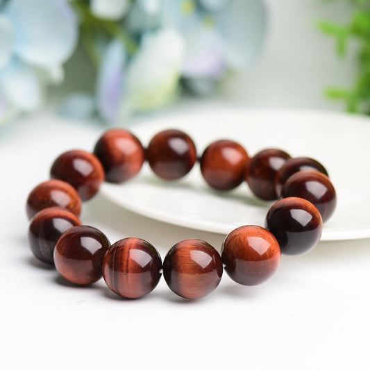 16mm Red Tiger's Eye Bracelet Bulk Wholesale  Wholesale Crystals