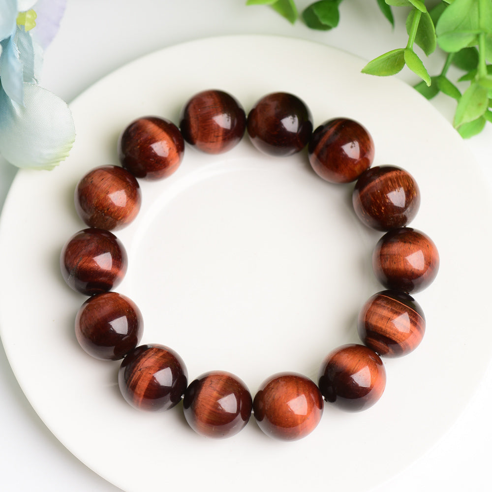 16mm Red Tiger's Eye Bracelet Bulk Wholesale  Wholesale Crystals