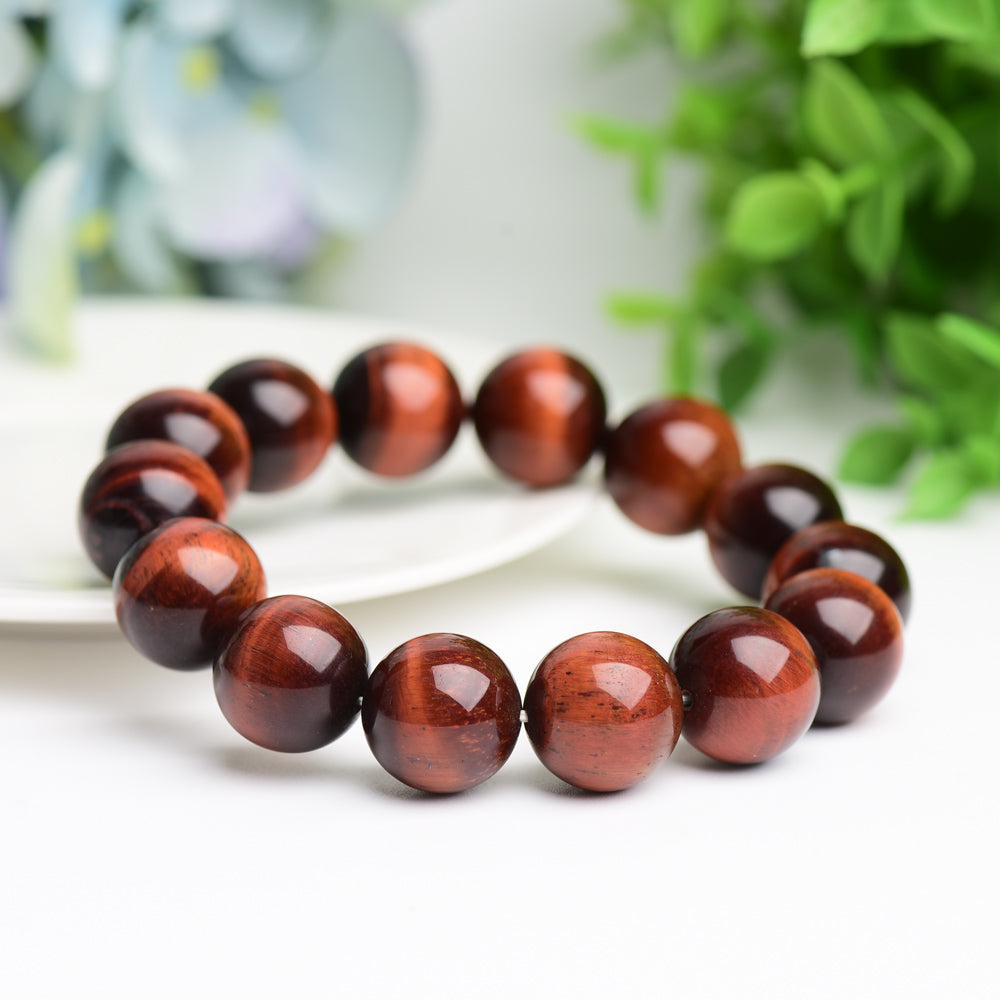 16mm Red Tiger's Eye Bracelet Bulk Wholesale  Wholesale Crystals