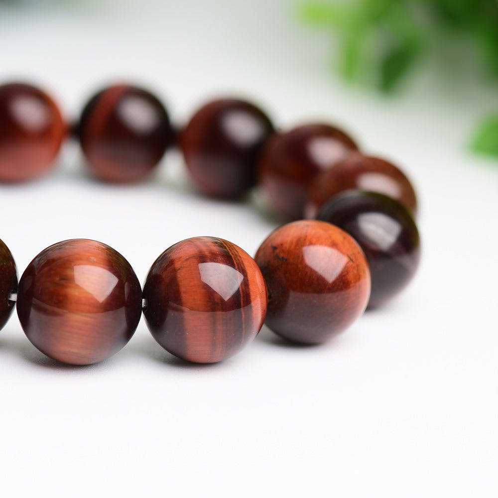 16mm Red Tiger's Eye Bracelet Bulk Wholesale  Wholesale Crystals